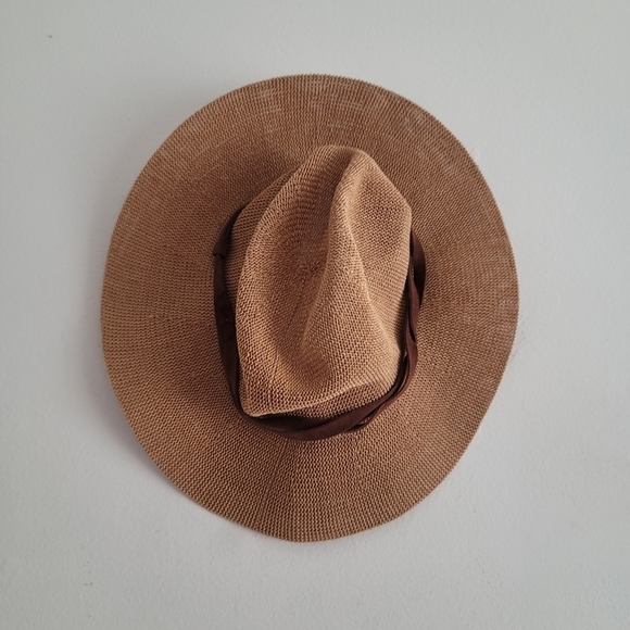 Wyeth Paper Straw Hat Floppy Neutral‎ Sun Summer Adult One Size